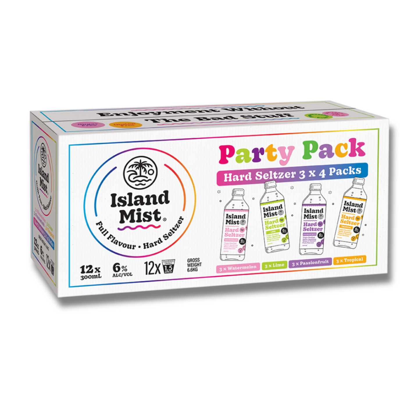 6% Sample Pack - Island Mist® Hard Seltzer - 12 x 300ml