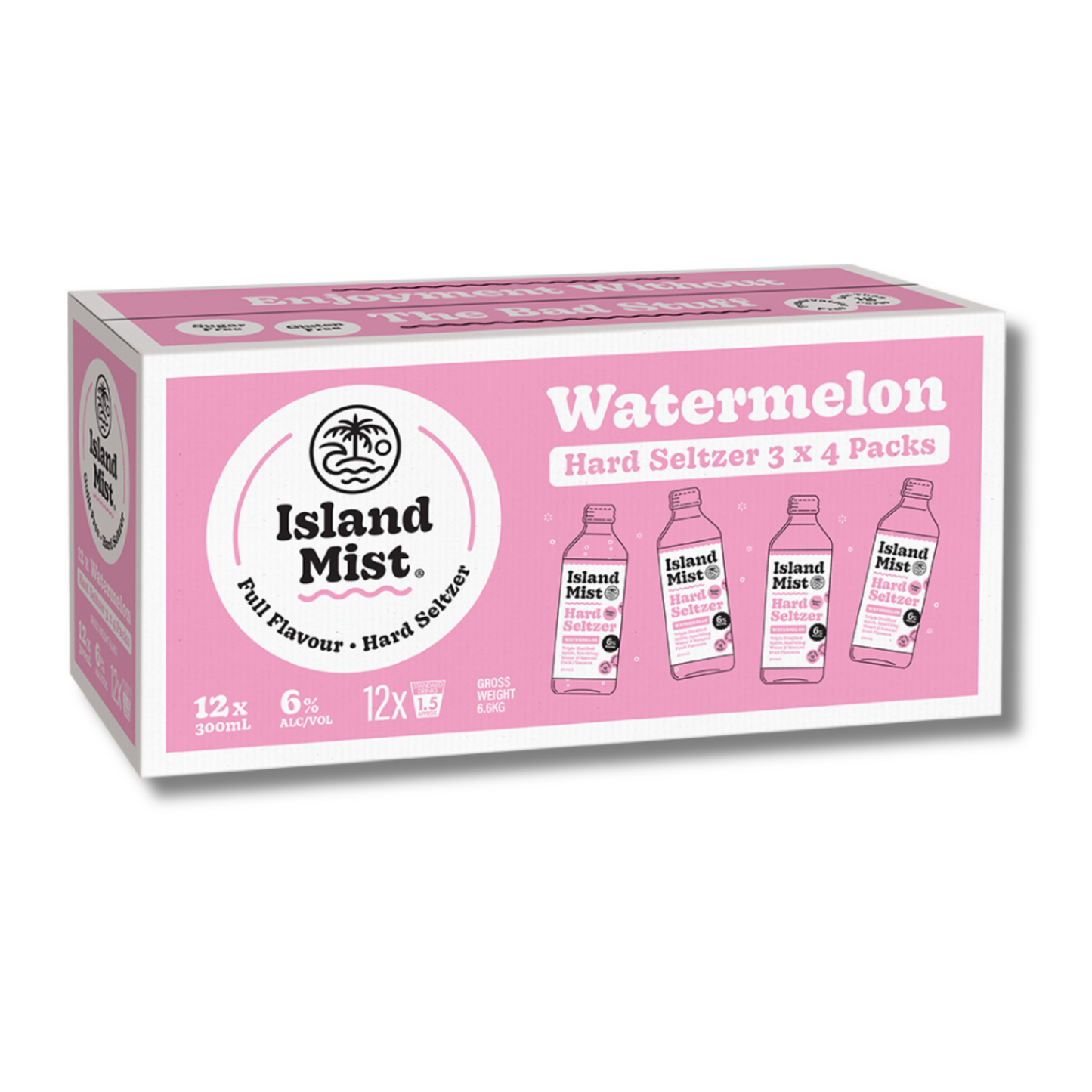 6% Watermelon - Island Mist® Hard Seltzer - 12 x 300ml