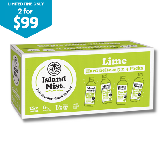 6% Lime - Island Mist® Hard Seltzer - 12 x 300ml